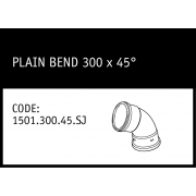 Marley Solvent Joint Plain Bend 300 x 45° - 1501.300.45.SJ